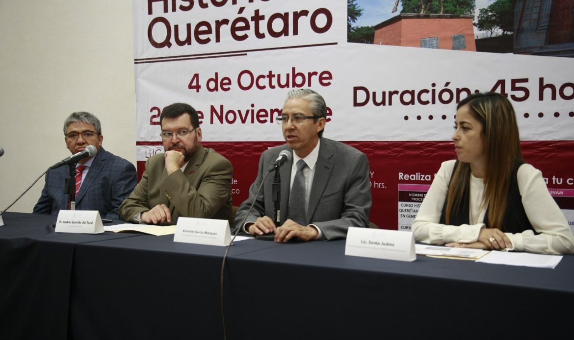 Anuncian Curso de Historia de Querétaro