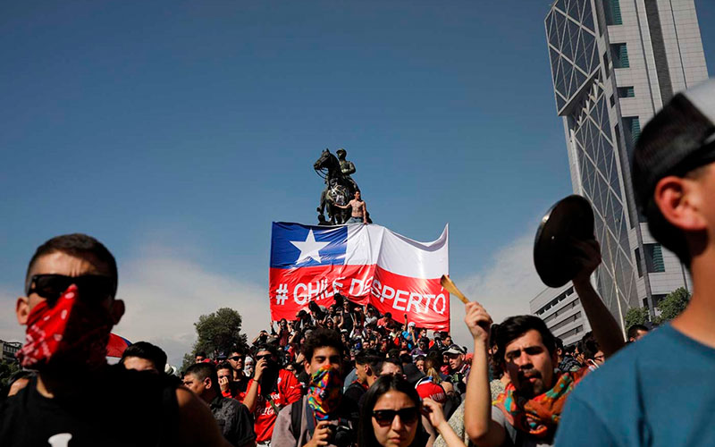 Por protestas en Chile suman 18 muertos