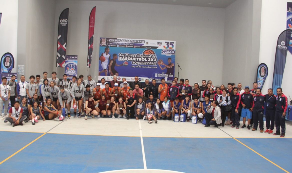 Concluye el primer Torneo Regional de Básquetbol 3 X 3 Orgullo COBAQ