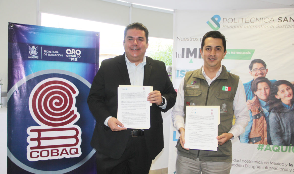 El COBAQ y la Universidad Politécnica de Santa Rosa Jáuregui renuevan convenio de colaboración interinstitucional