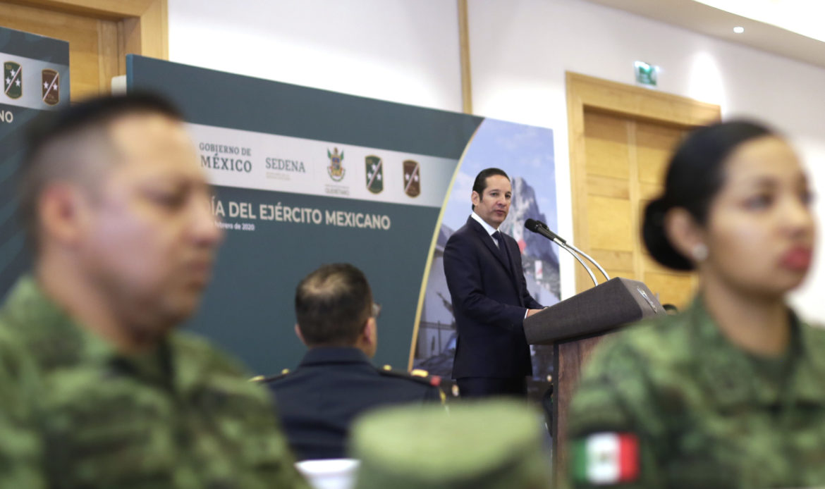 El Gobernador reconoce la entrega y compromiso de los miembros del Ejército Mexicano