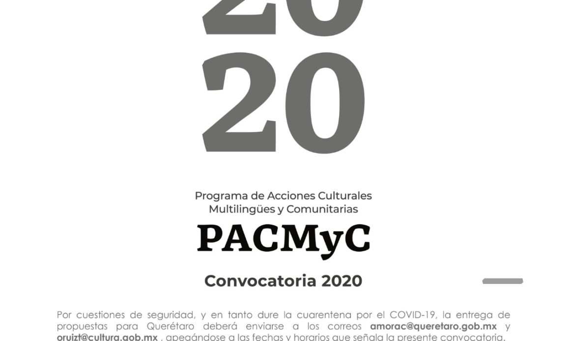 Continúa abierta convocatoria PACMyC 2020