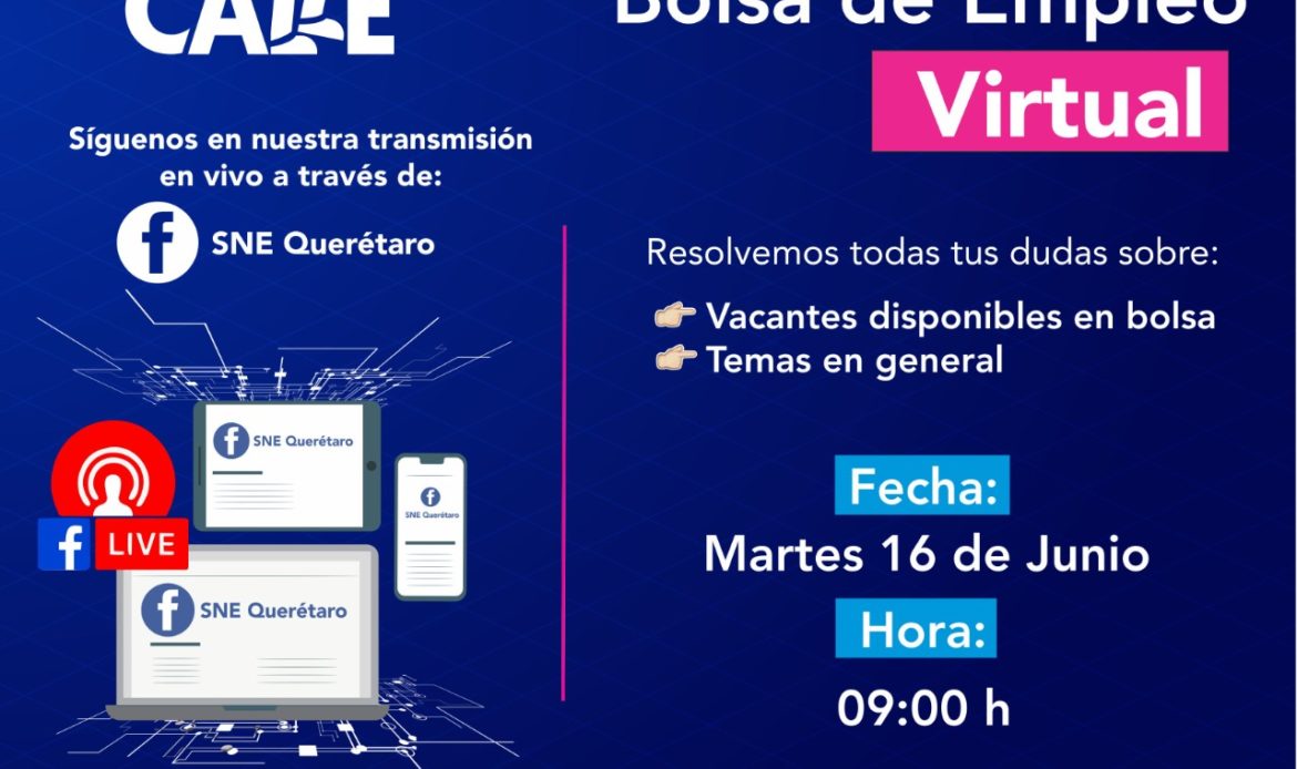 Anuncia ST la 7ª Bolsa de Empleo Virtual en Querétaro para laborar en empresas esenciales de inmediato