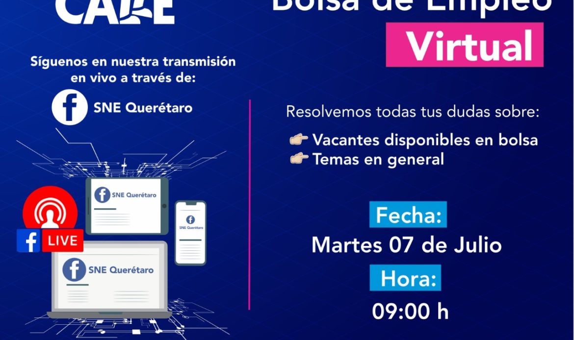 10ª Bolsa de Empleo Virtual para la región de San Juan del Río promueve 214 plazas formales