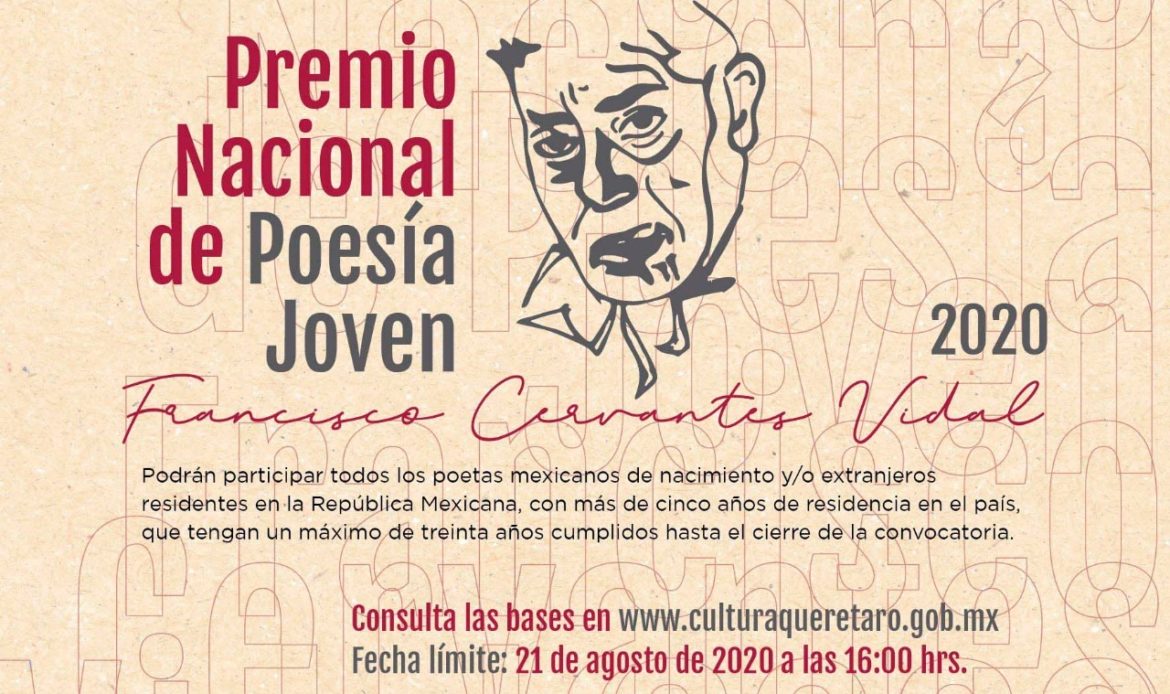 Lanza SECULT convocatoria para el Premio Nacional Poesía Joven Francisco Cervantes