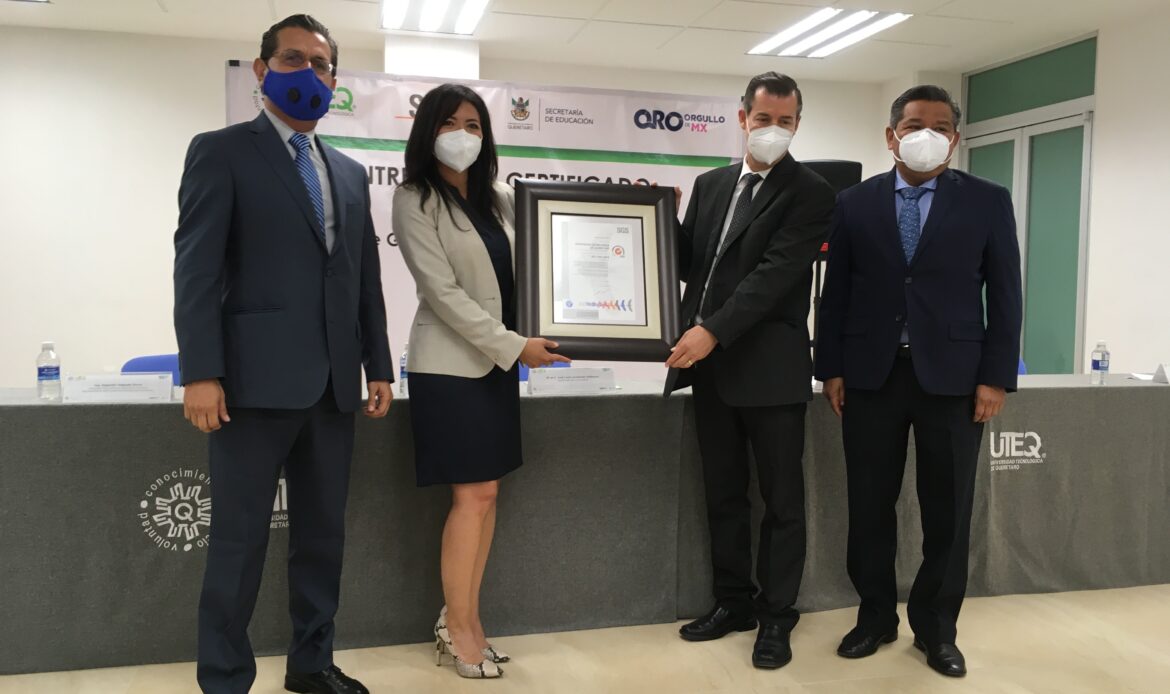 Recibe UTEQ Certificado ISO 21001:2018