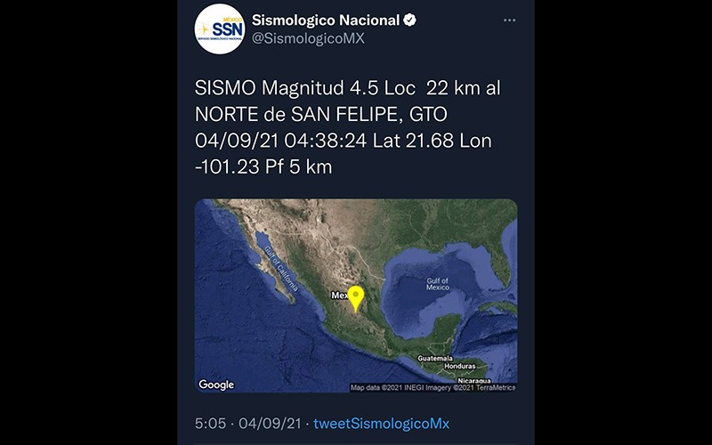 Despierta Guanajuato con sismo