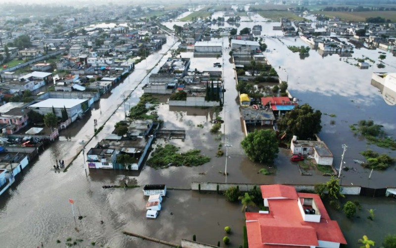 Se desborda río ahora en Tlahuelilpan, Hidalgo
