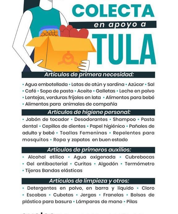 Nuqleo será centro de acopio para apoyar a las familias damnificadas de Hidalgo