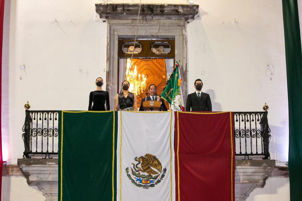 Preside el Gobernador Francisco Domínguez ceremonia del Grito de Independencia