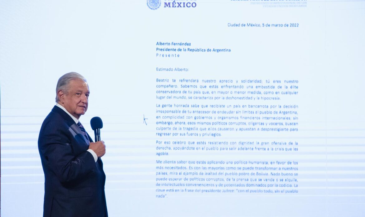 Presidente expresa respaldo de México a Argentina por situación de endeudamiento