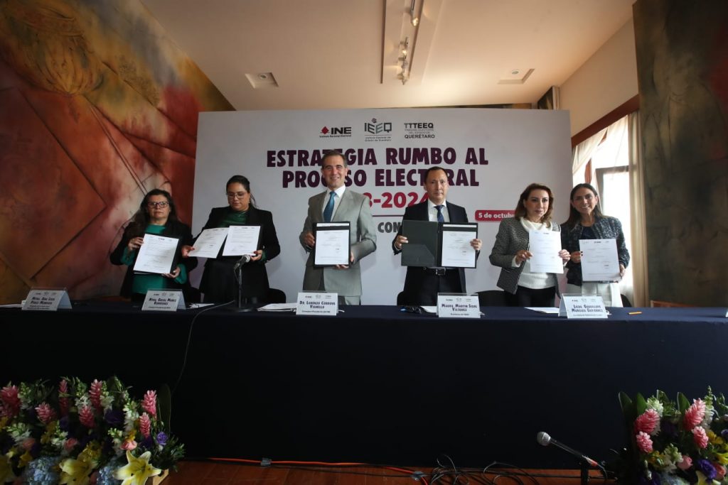 Firman autoridades electorales convenio de colaboración de cara a las elecciones de 2024