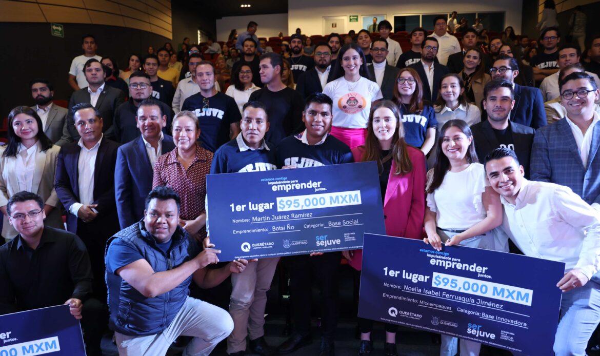 Premia SEJUVE a emprendedores con más de un millón de pesos