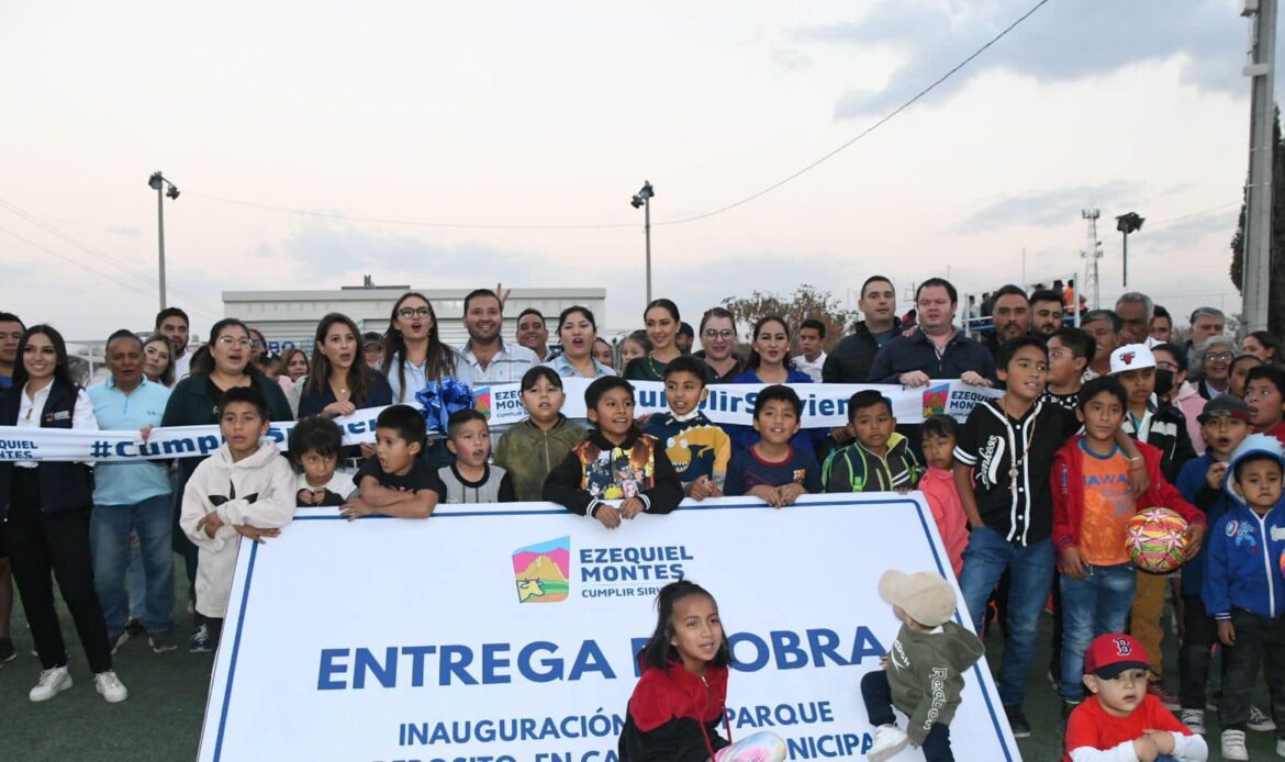 Alcaldesa de Ezequiel Montes entregó la rehabilitación del parque recreativo “El Rebocito”