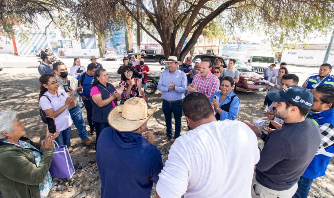 Supervisan trabajos de mejora en “Tianguis las Garzas” de San Juan del Río
