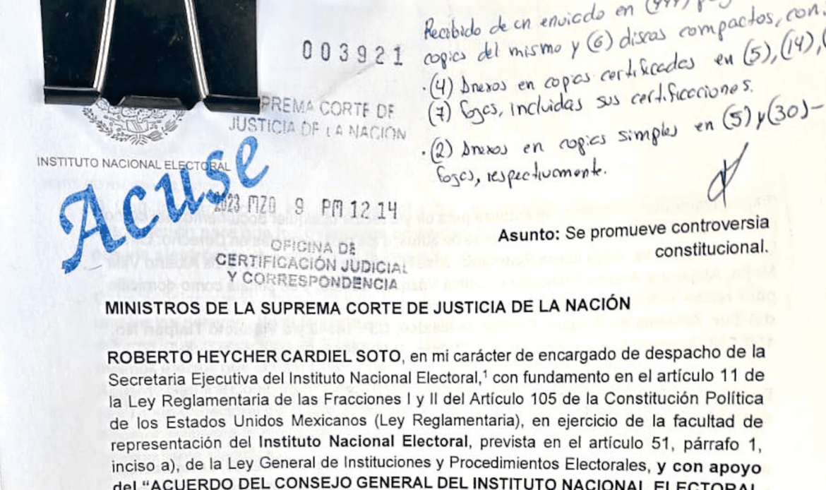 Presenta INE segunda Controversia Constitucional en contra de la reforma electoral