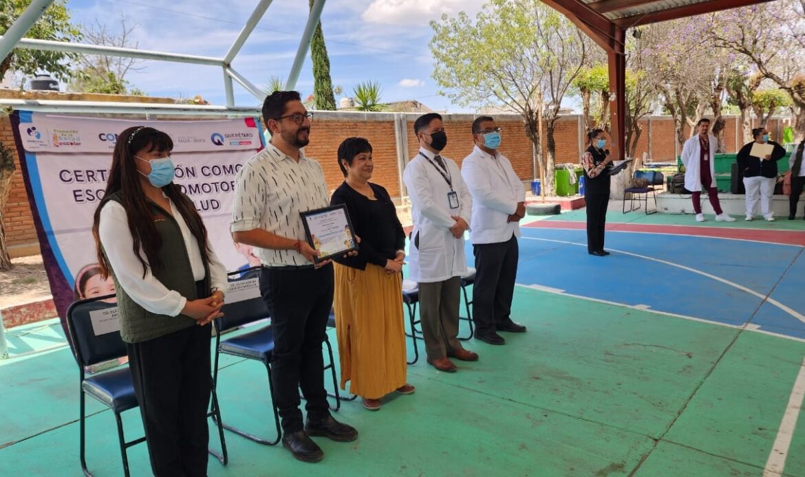 Recibe Primaria «16 de Septiembre» certificación como Escuela Promotora de Salud