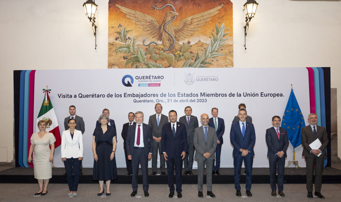 Estrecha gobernador lazos bilaterales con embajadores de la Unión Europea