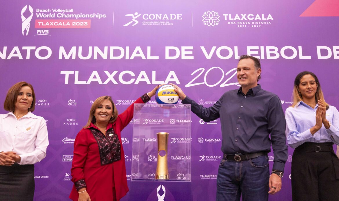 Llegó a Querétaro el Trophy Tour del Campeonato Mundial de Voleibol de Playa 2023