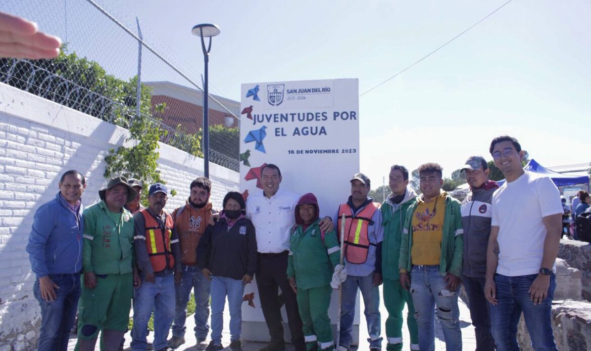 Realizan jornada juvenil para el cuidado ambiental en La Floresta, San Juan del Río
