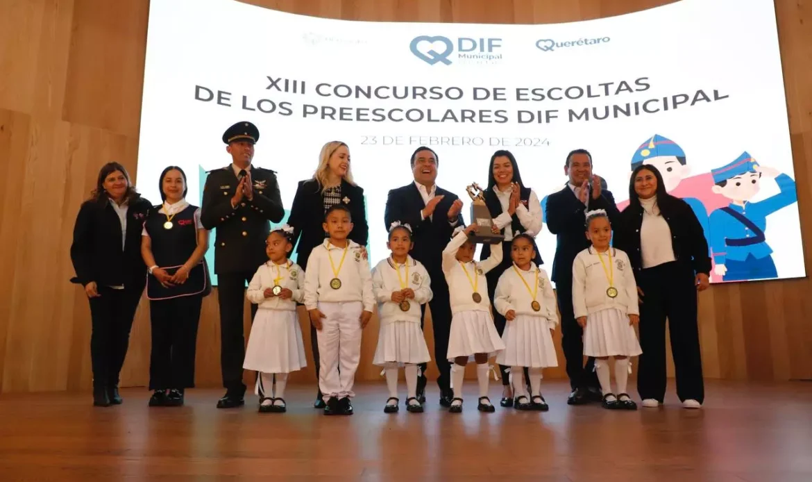 Acuden Luis Nava y Arahí Domínguez al XIII Concurso de Escoltas de Preescolares del DIF Municipal