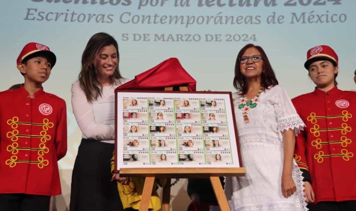 Develan SEP, Inmujeres y Lotería Nacional billete conmemorativo “Escritoras contemporáneas de México”