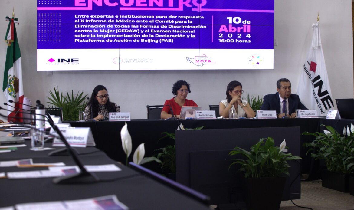 Realiza INE encuentro entre expertas para dar respuesta al X Informe de México ante la CEDAW